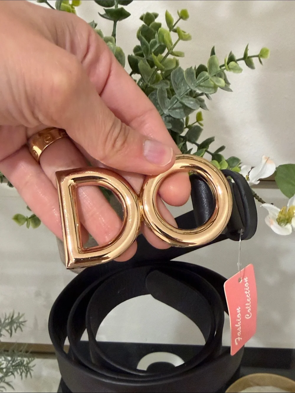 Black Belt with Gold Buckle